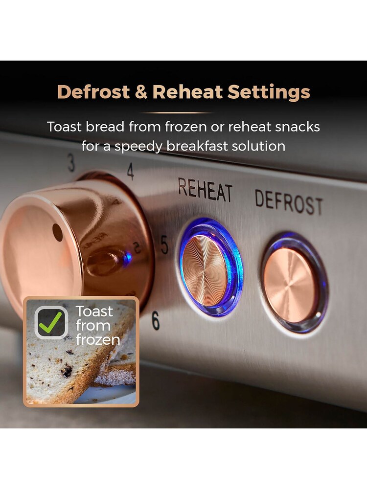 Tower Blue Cavaletto 4 Slice Toaster 1800W - Image 8 of 8