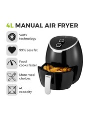 Tower Black Vortx 4L Manual Air Fryer - Image 2 of 8