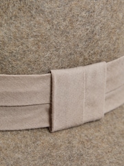 Reiss Taupe Frankie Wool Wide Brim Fedora Hat - Image 4 of 4