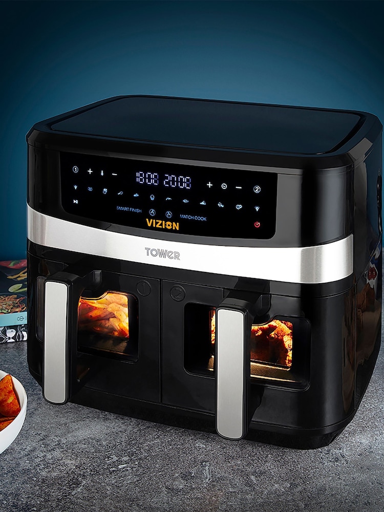Tower Black Vortx Vizion 9L Dual Basket Air Fryer - Image 1 of 8