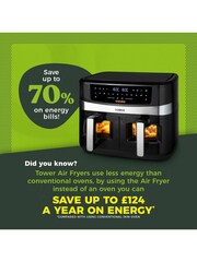 Tower Black Vortx Vizion 9L Dual Basket Air Fryer - Image 7 of 8