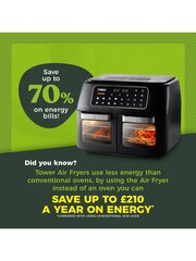 Tower Black Vortx Vizion 11L Dual Air Fryer - Image 14 of 19
