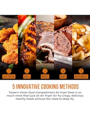 Tower Black Vortx Vizion 11L Dual Air Fryer - Image 3 of 8