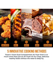 Tower Black Vortx Vizion 11L Dual Air Fryer - Image 19 of 19