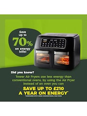 Tower Black Vortx Vizion 11L Dual Air Fryer - Image 7 of 8