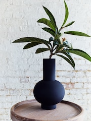 French Connection Black Metal Vase - Image 1 of 4