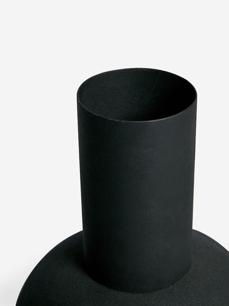 French Connection Black Metal Vase - Image 2 of 4