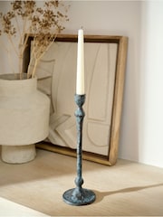 French Connection Grey Patina Metal Taper Candle Holder - Image 1 of 2