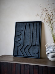 French Connection Black Large Abstract Wall Art - Image 1 of 4