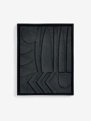 French Connection Black Large Abstract Wall Art - Image 3 of 4