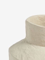 French Connection Natural Papier Mache Vase - Image 2 of 3