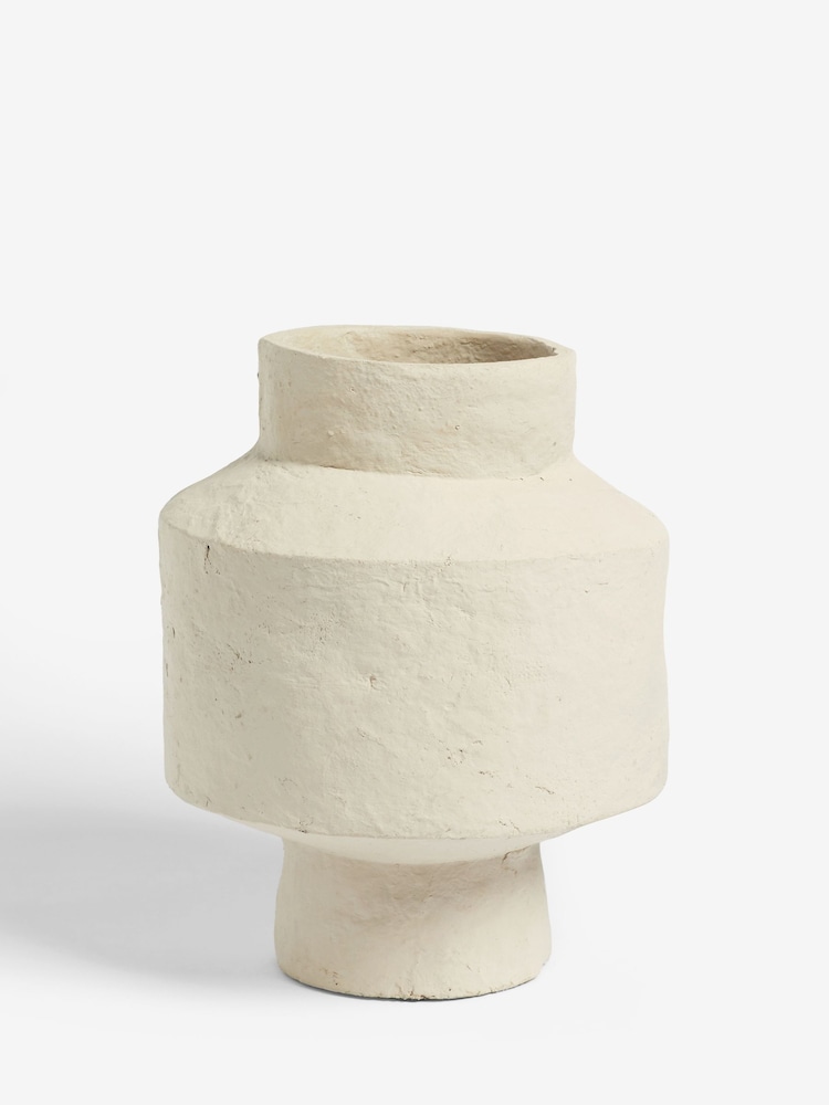 French Connection Natural Papier Mache Vase - Image 3 of 3