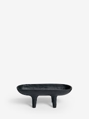 French Connection Black Papier Mache Footed Bowl - Image 2 of 4