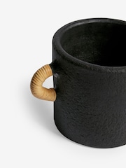 French Connection Black Small Terracotta Plant Pot - Image 3 of 3