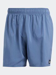 adidas Blue Solid CLX Short-Length Swim Shorts - Image 6 of 6