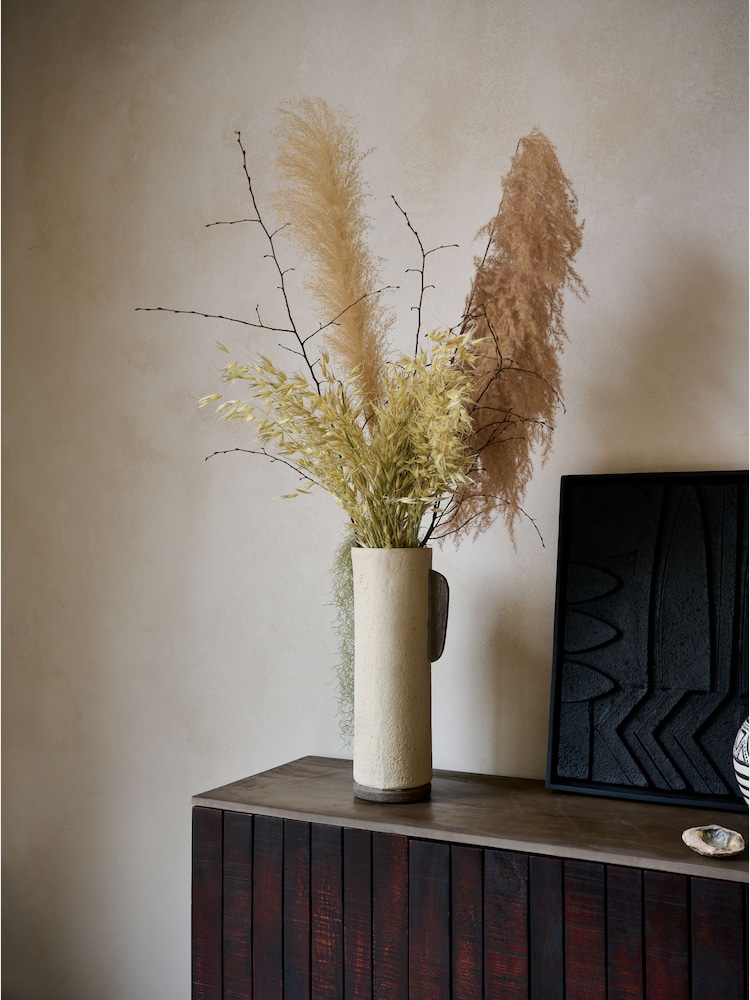 French Connection Cream Long Paper Mache Vase - Image 1 of 7