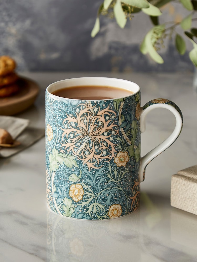 Morris & Co. Set of 6 Seaweed Mugs - Image 1 of 6