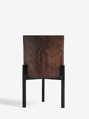 French Connection Black/Bronze Small Patina Metal Stand Plant Pot - Image 3 of 3
