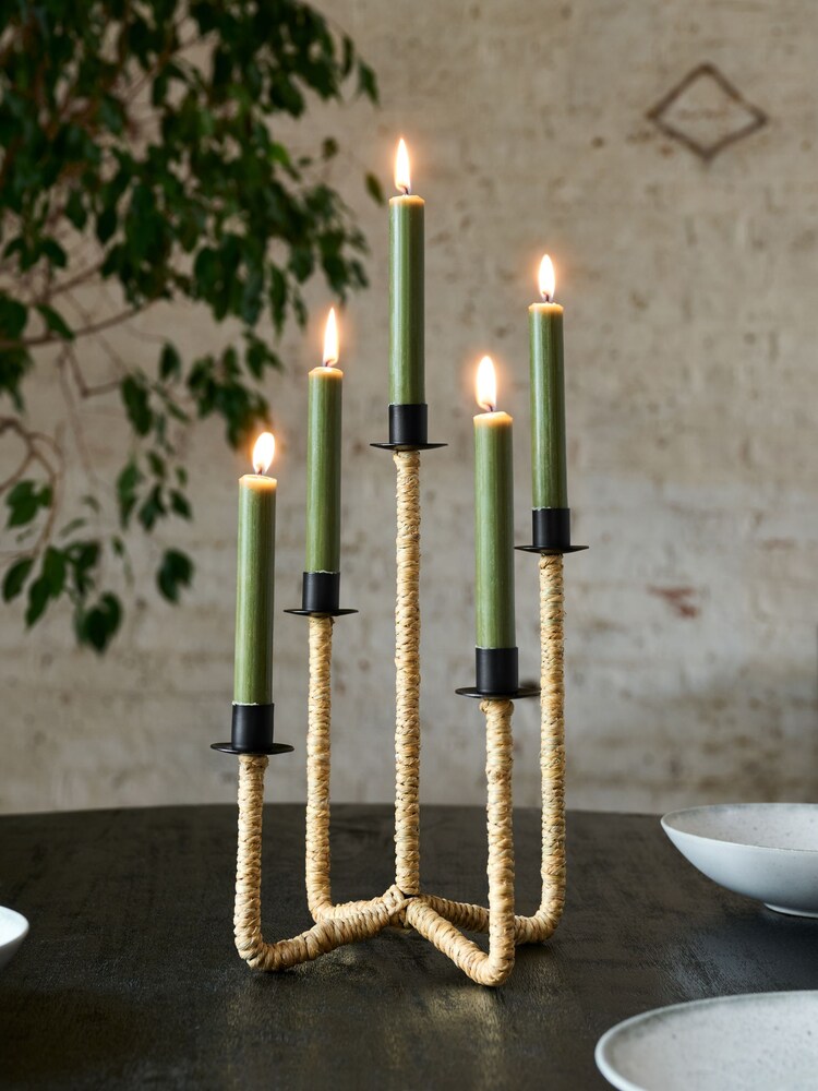 French Connection Black 5 Tiered Taper Candle Holder - Image 1 of 2
