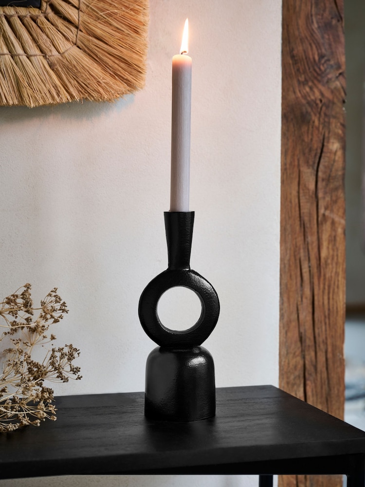 French Connection Black Rustic Taper Candle Holder Candle Holder - Image 1 of 3