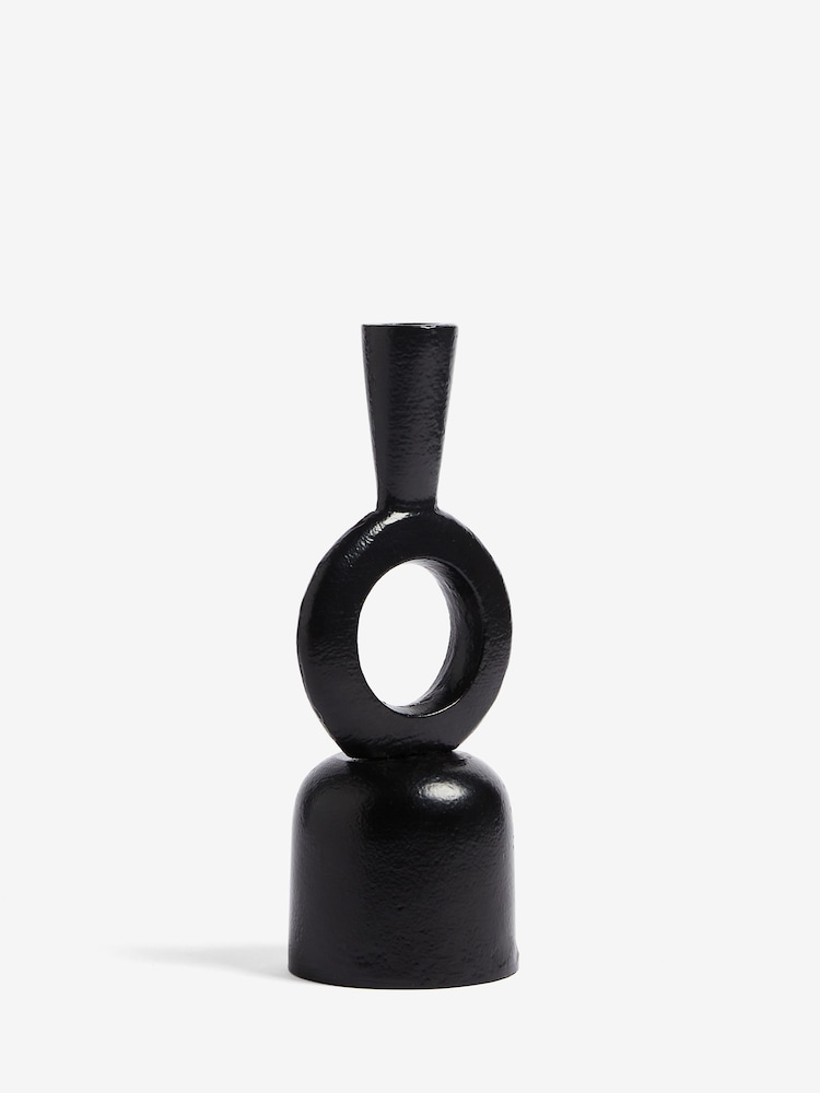 French Connection Black Rustic Taper Candle Holder Candle Holder - Image 3 of 3