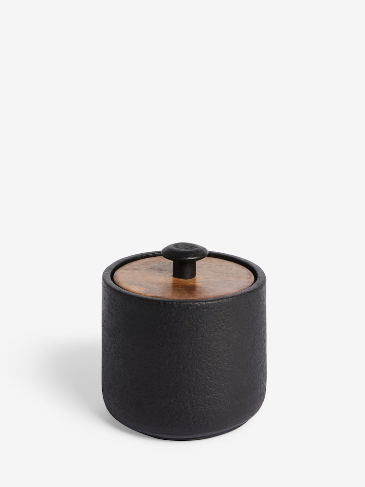 French Connection Black Zinc Storage Jar - Image 2 of 2