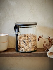 French Connection Clear Handmade Bubble Glass Storage Jar - Image 1 of 2