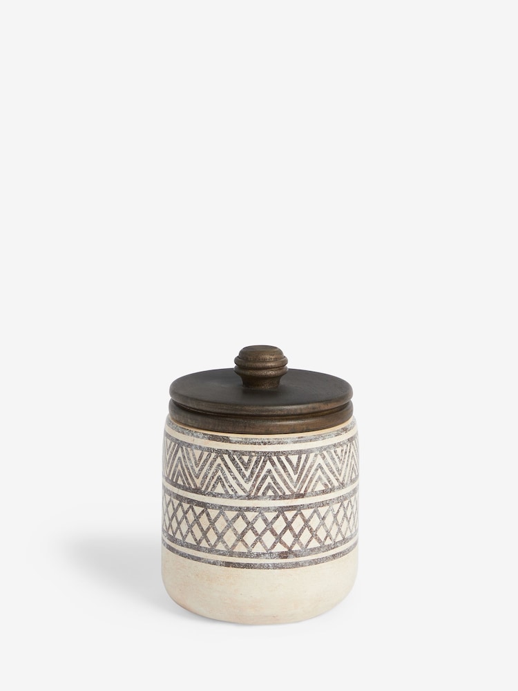 French Connection Cream Watamu Storage Jar - Image 2 of 2
