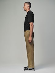 Light Tan Relaxed Fit Utility Chino 100% Cotton Trousers - Image 3 of 10