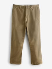 Light Tan Relaxed Fit Utility Chino 100% Cotton Trousers - Image 7 of 10