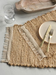 French Connection Set of 2 Natural Watamu Placemats - Image 1 of 3