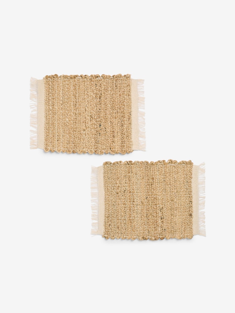 French Connection Set of 2 Natural Watamu Placemats - Image 3 of 3