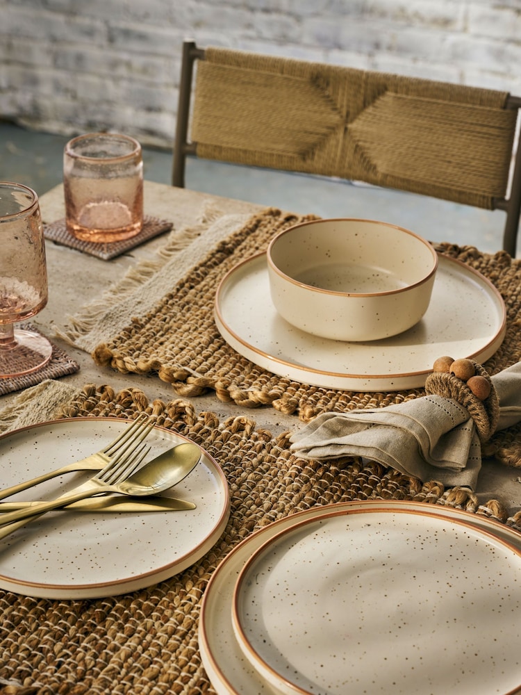 French Connection Cream Speckle Watamu 12 Piece Dinner Set - Image 1 of 2