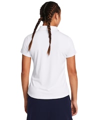 Under Armour White/Black Golf Play Off Small Logo Polo Shirt - Image 2 of 4
