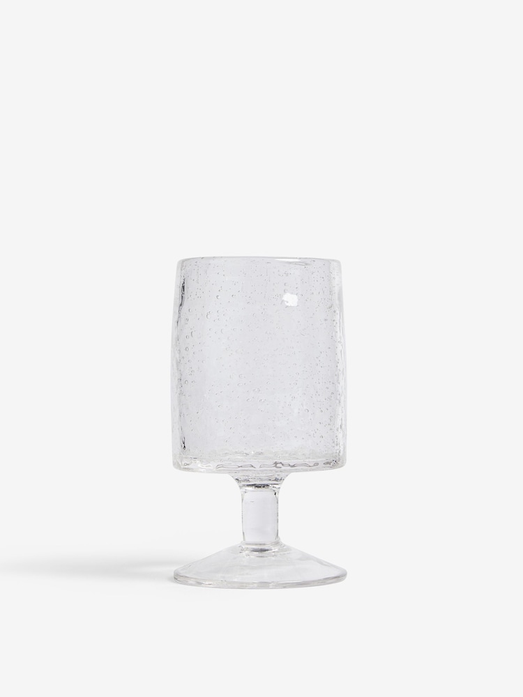 French Connection Set of 4 Clear Handmade Bubble Set of 4 Wine Glasses - Image 2 of 2