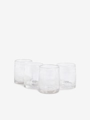 French Connection Set of 4 Clear Handmade Bubble Set of 4 Tumbler Glasses - Image 2 of 2