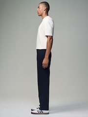 Black Relaxed Fit Utility Chino 100% Cotton Trousers - Image 3 of 10