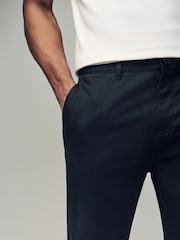 Black Relaxed Fit Utility Chino 100% Cotton Trousers - Image 5 of 10