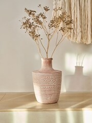 French Connection Rust Brown Terracotta Vase - Image 1 of 3