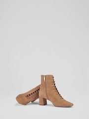 Коричневый - LK Bennett Open Lace-Up Arabella Boots - Image 3 of 4