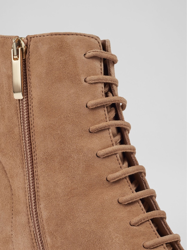 Коричневый - LK Bennett Open Lace-Up Arabella Boots - Image 4 of 4