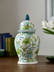 Nina Campbell Green Leaf Vase - Image 1 of 2