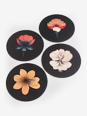 Rockett St George Set of 4 Black Floral Placemats - Image 3 of 3