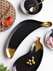 Rockett St George Black/Gold Aubergine Platter - Image 1 of 5