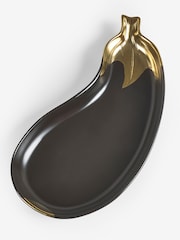 Rockett St George Black/Gold Aubergine Platter - Image 5 of 5