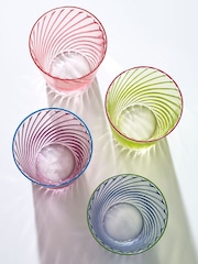 Nina Campbell Set of 4 Multi Embossed Tumbler Glasses - Image 4 of 5