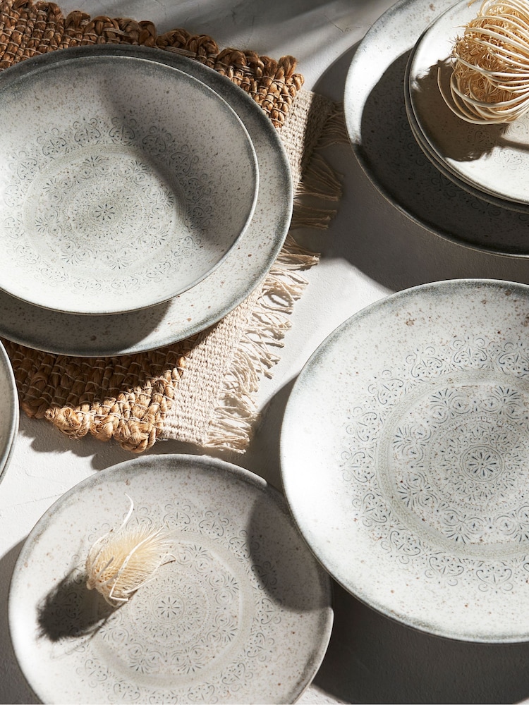 French Connection 12 Piece White Westcott Dinner Set - Image 1 of 4
