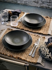 French Connection 12 Piece Black Zinc Dinner Set - Image 1 of 5