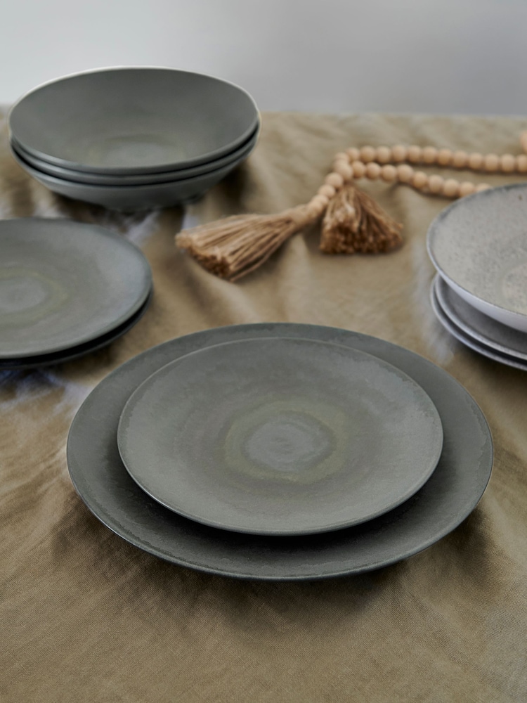 French Connection 12 Piece Black Zinc Dinner Set - Image 2 of 5