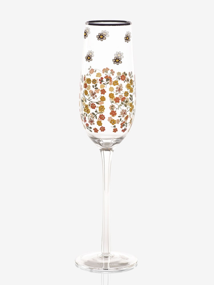 Cath Kidston Set of 2 Multi Miffy Botanical Champagne Flute Glasses - Image 2 of 2